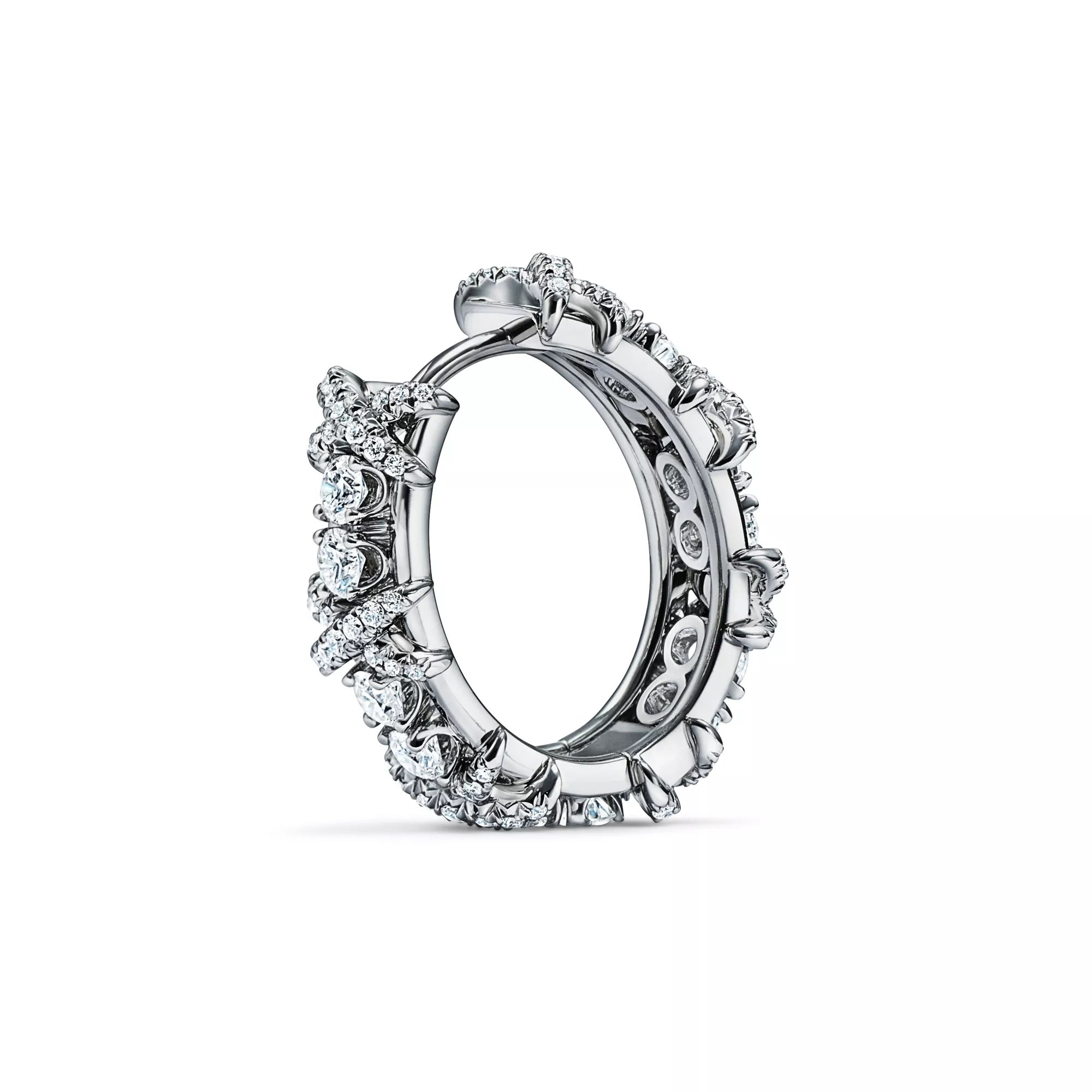 Carave Paris Dual-Tone Diamond X Hoop Earring