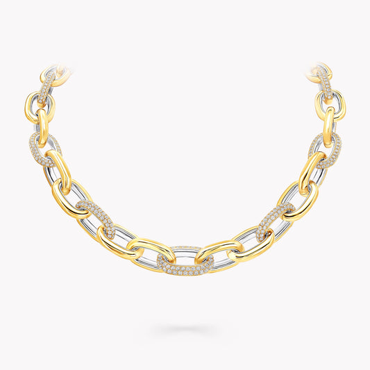 Carave Paris Dual Tone Pavé Link Statement Necklace