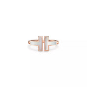 Carave Paris Dual Tone T Motif Ring