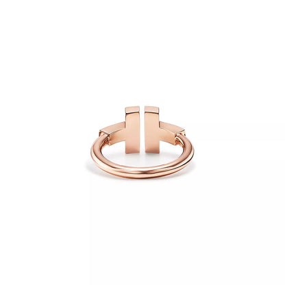 Carave Paris Dual Tone T Motif Ring