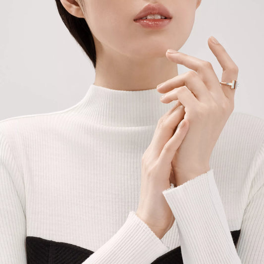 Carave Paris Dual Tone T Motif Ring