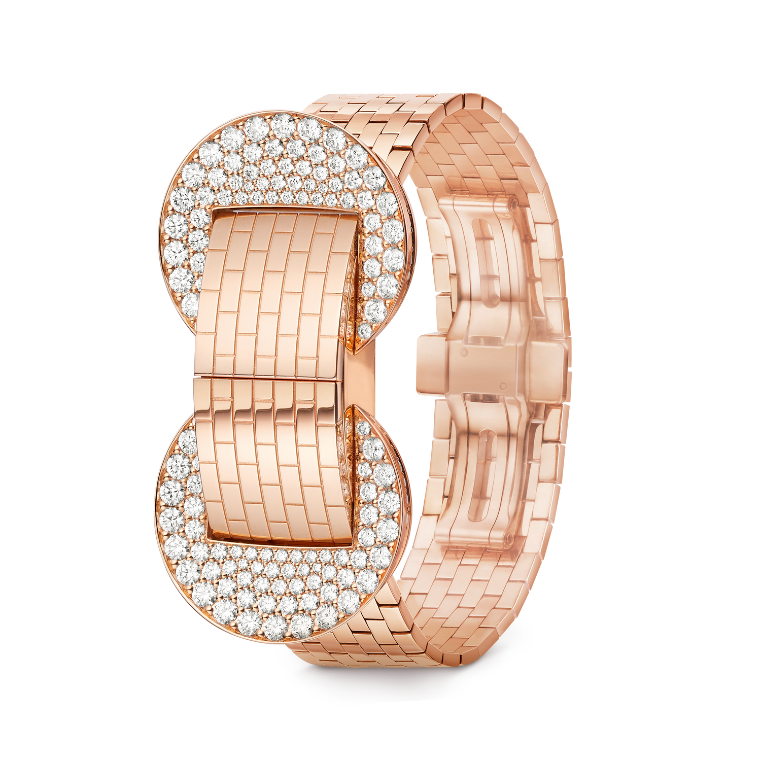 Carave Paris Eclipse Diamond Cuff Watch in Rose Gold