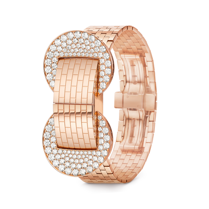 Carave Paris Eclipse Diamond Cuff Watch in Rose Gold