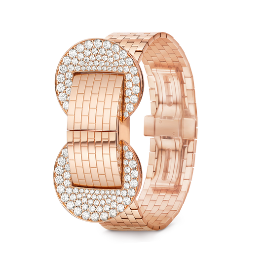 Carave Paris Eclipse Diamond Cuff Watch in Rose Gold