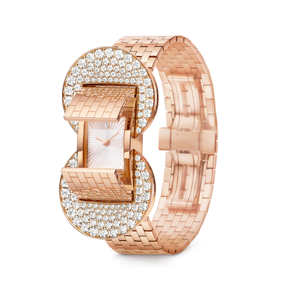 Carave Paris Eclipse Diamond Cuff Watch in Rose Gold