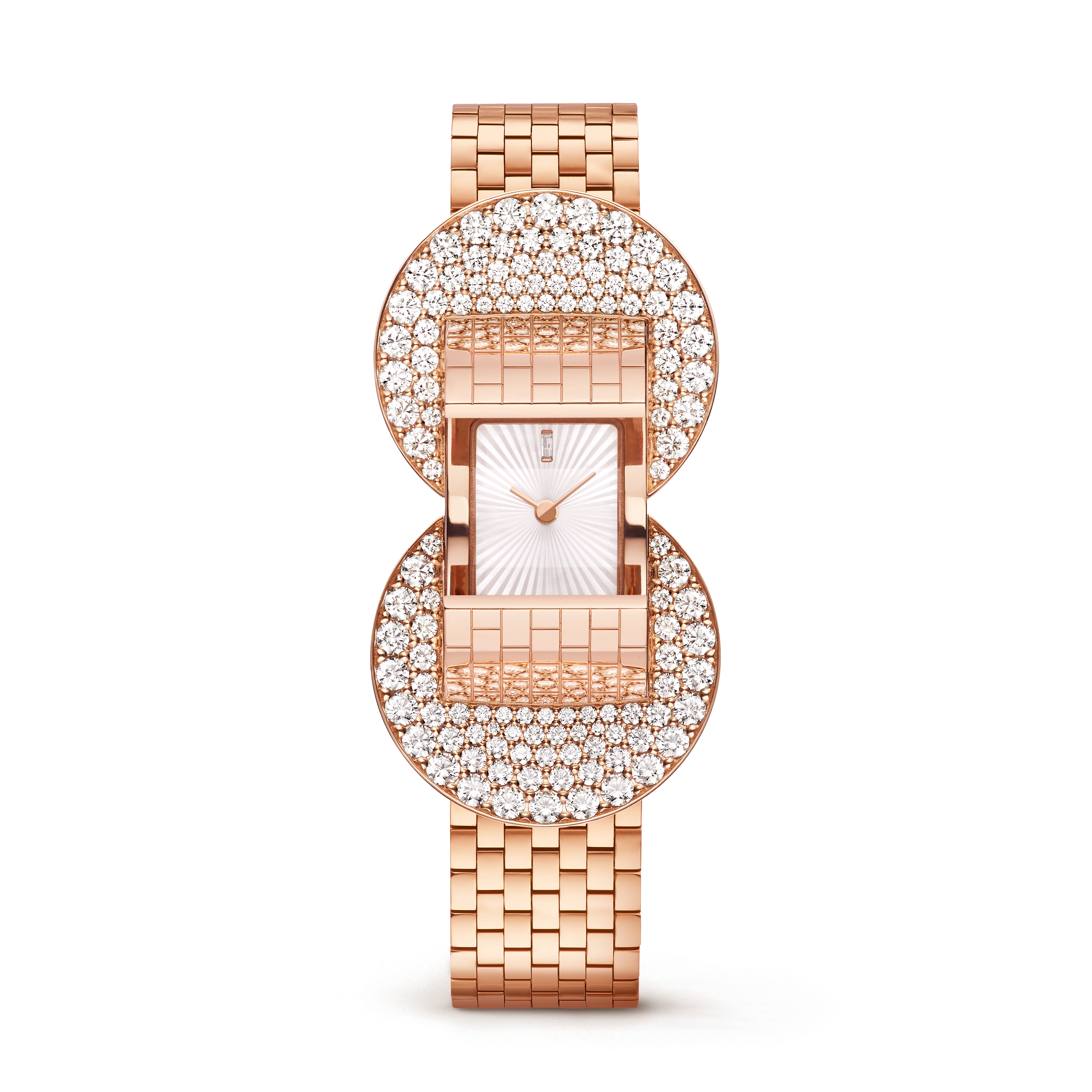 Carave Paris Eclipse Diamond Cuff Watch in Rose Gold