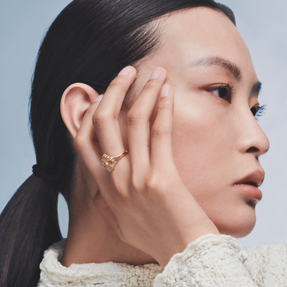 Carave Paris Emerald Clover Statement Ring