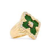 Carave Paris Emerald Clover Statement Ring