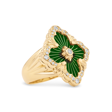 Carave Paris Emerald Clover Statement Ring