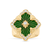 Carave Paris Emerald Clover Statement Ring