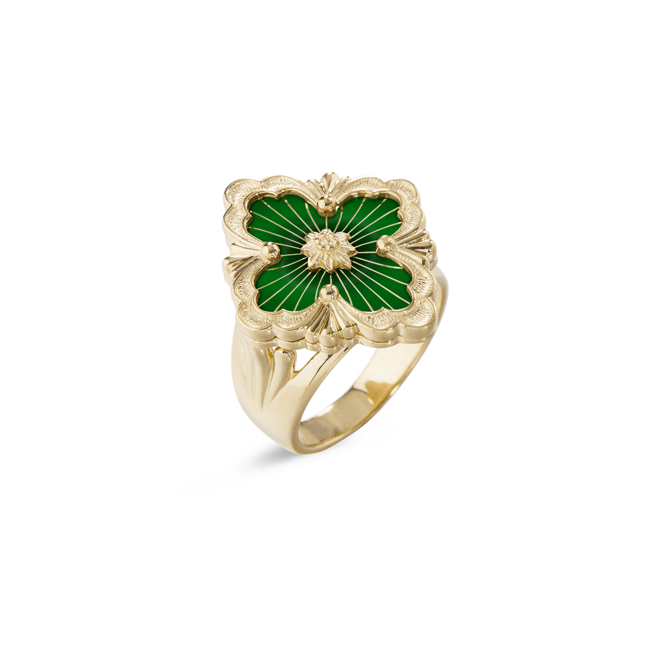 Carave Paris Emerald Clover Statement Ring