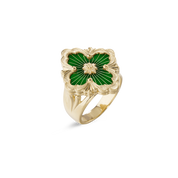 Carave Paris Emerald Clover Statement Ring