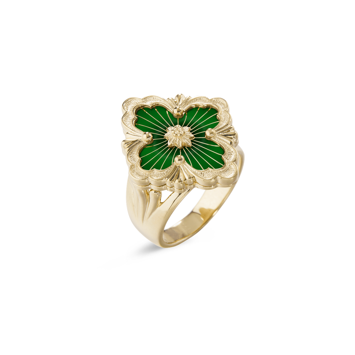 Carave Paris Emerald Clover Statement Ring