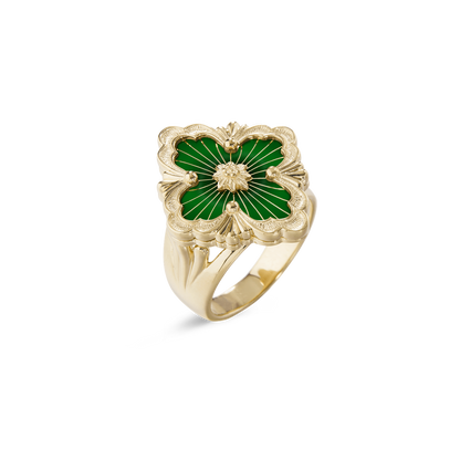 Carave Paris Emerald Clover Statement Ring