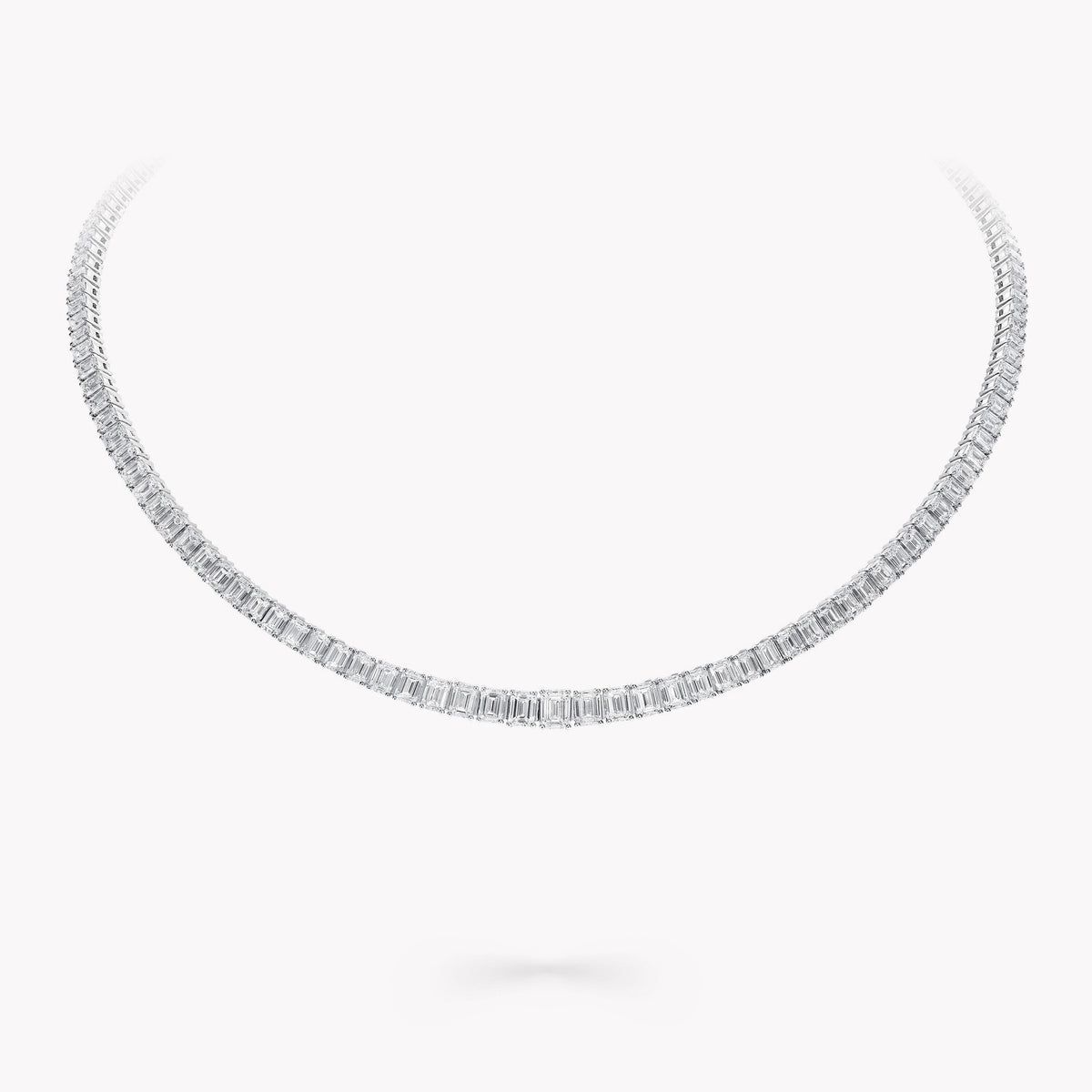 Carave Paris Emerald Cut Tennis Diamond Necklace