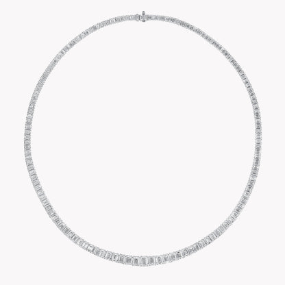 Carave Paris Emerald Cut Tennis Diamond Necklace
