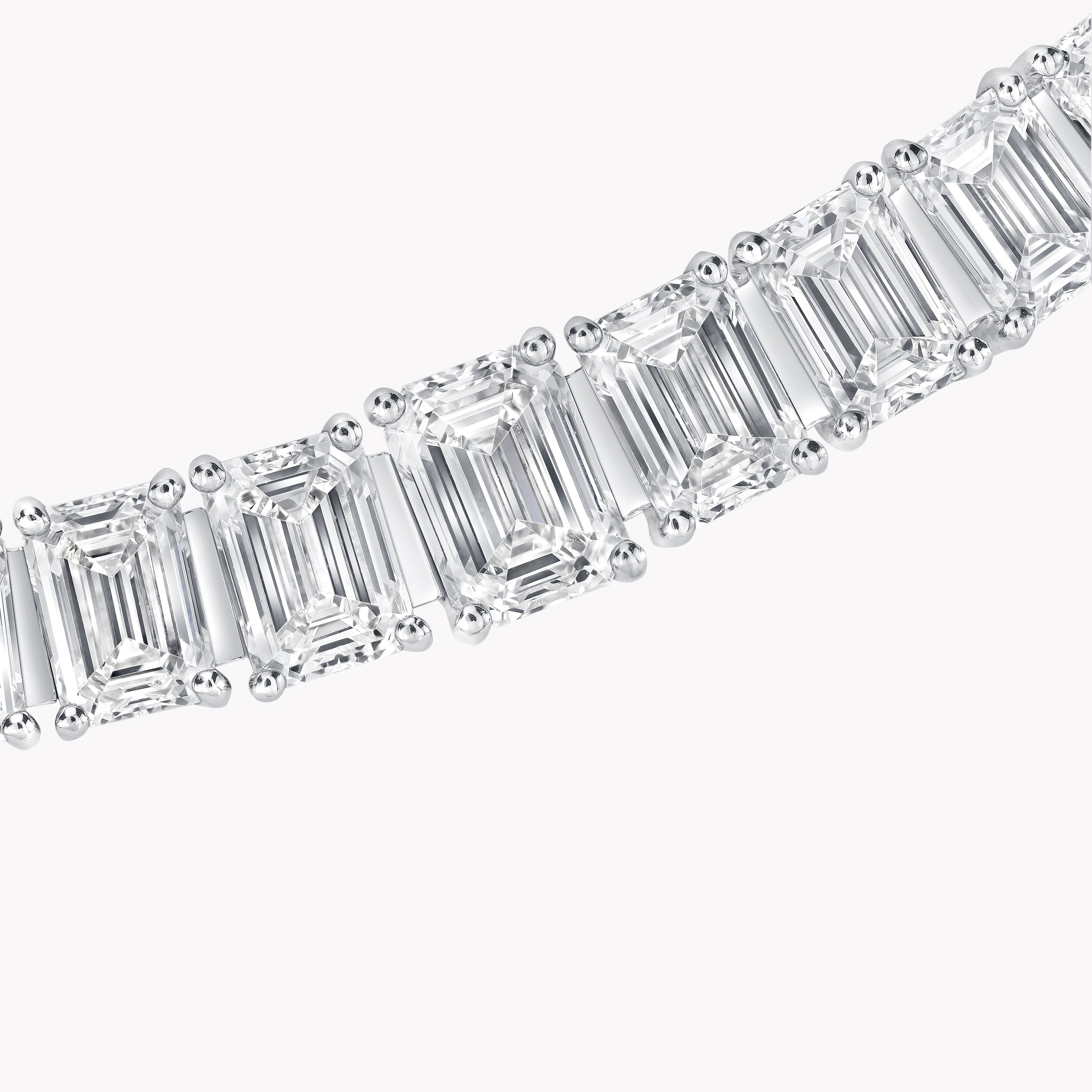 Carave Paris Emerald Cut Tennis Diamond Necklace