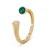 Carave Paris Emerald Eclipse Open Cuff Bracelet