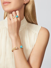 Carave Paris Emerald Eclipse Open Cuff Bracelet