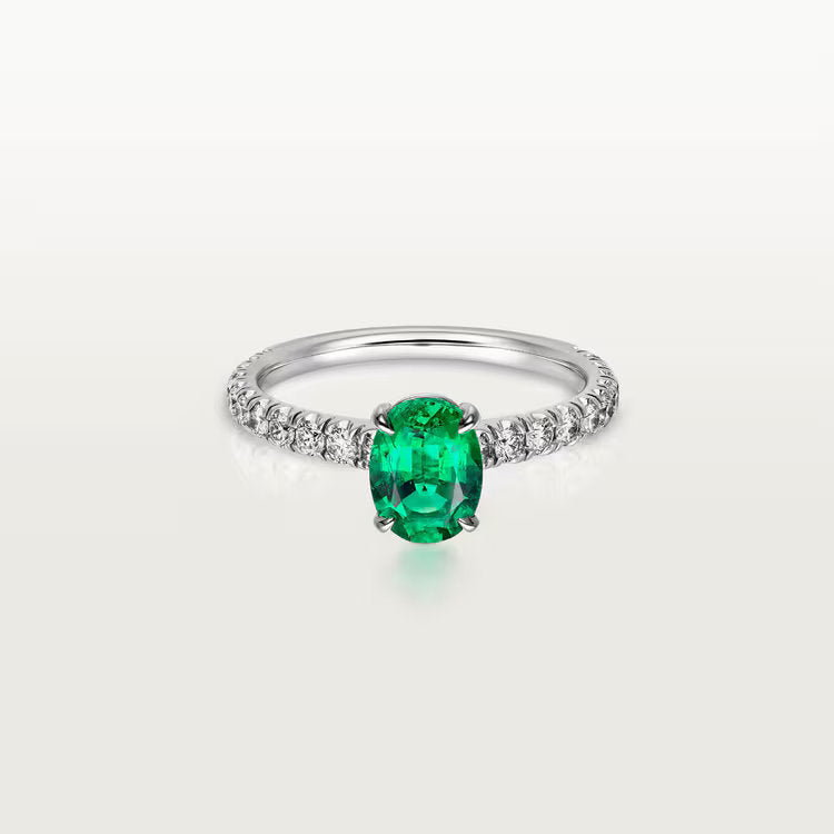 Carave Paris Emerald Oval Solitaire Ring