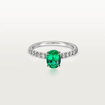 Carave Paris Emerald Oval Solitaire Ring