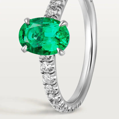 Carave Paris Emerald Oval Solitaire Ring