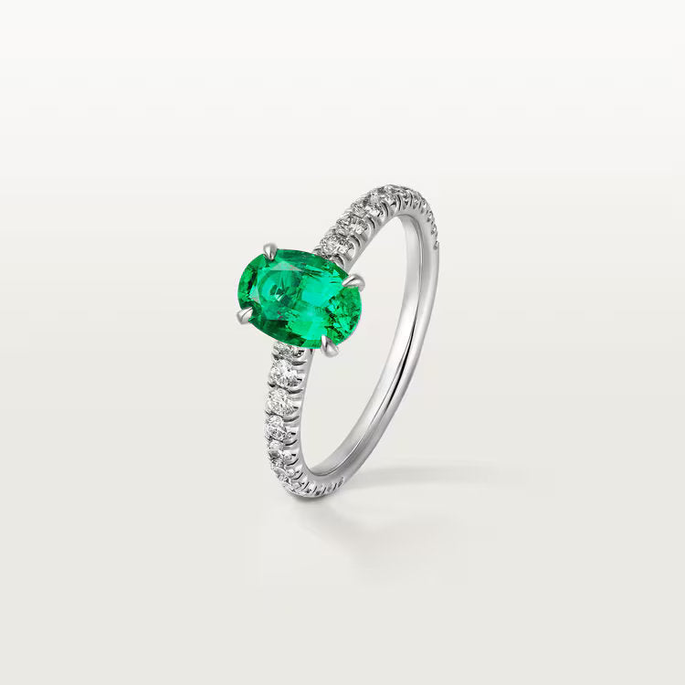 Carave Paris Emerald Oval Solitaire Ring