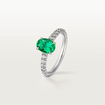 Carave Paris Emerald Oval Solitaire Ring