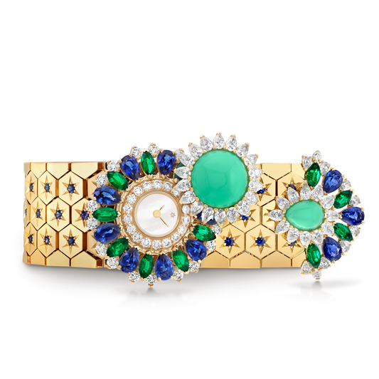 Carave Paris Emerald Sapphire Celestial Bloom High Jewelry Watch