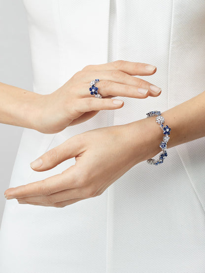 Carave Paris Enchanted Garden Multi Gem Floral Bracelet