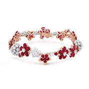 Carave Paris Enchanted Garden Multi Gem Floral Bracelet