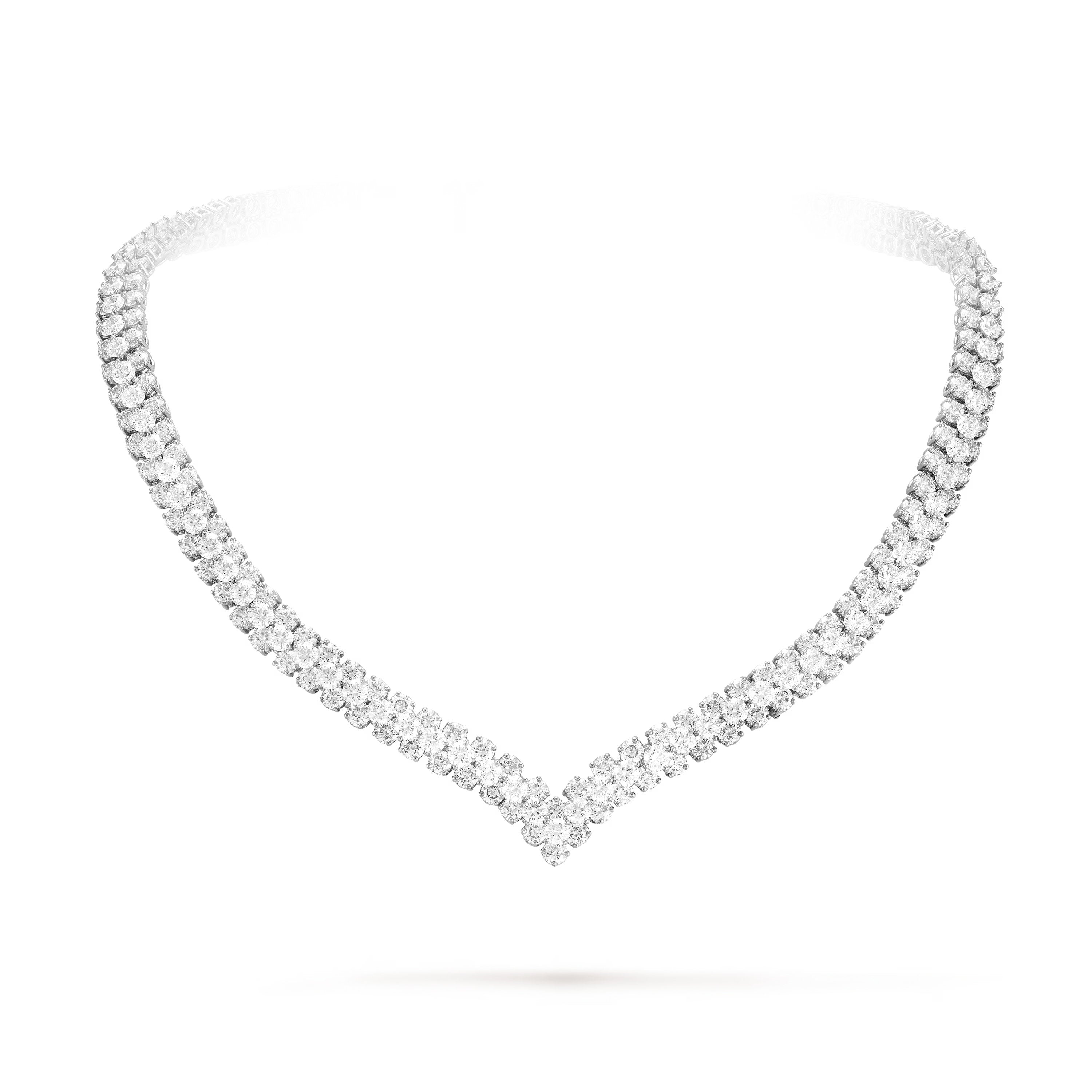 Carave Paris Eternal Radiance V Diamond Tennis Necklace