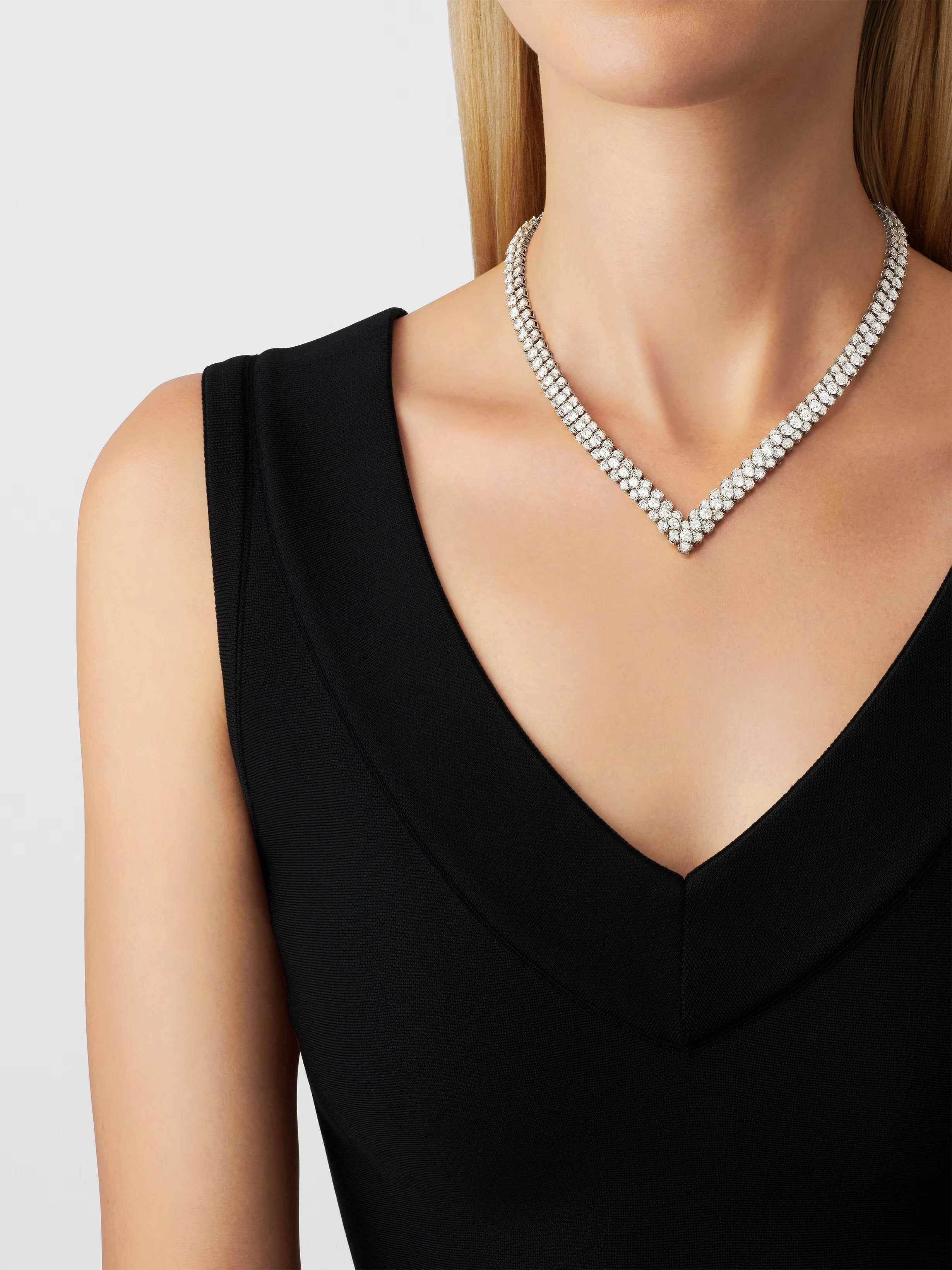 Carave Paris Eternal Radiance V Diamond Tennis Necklace