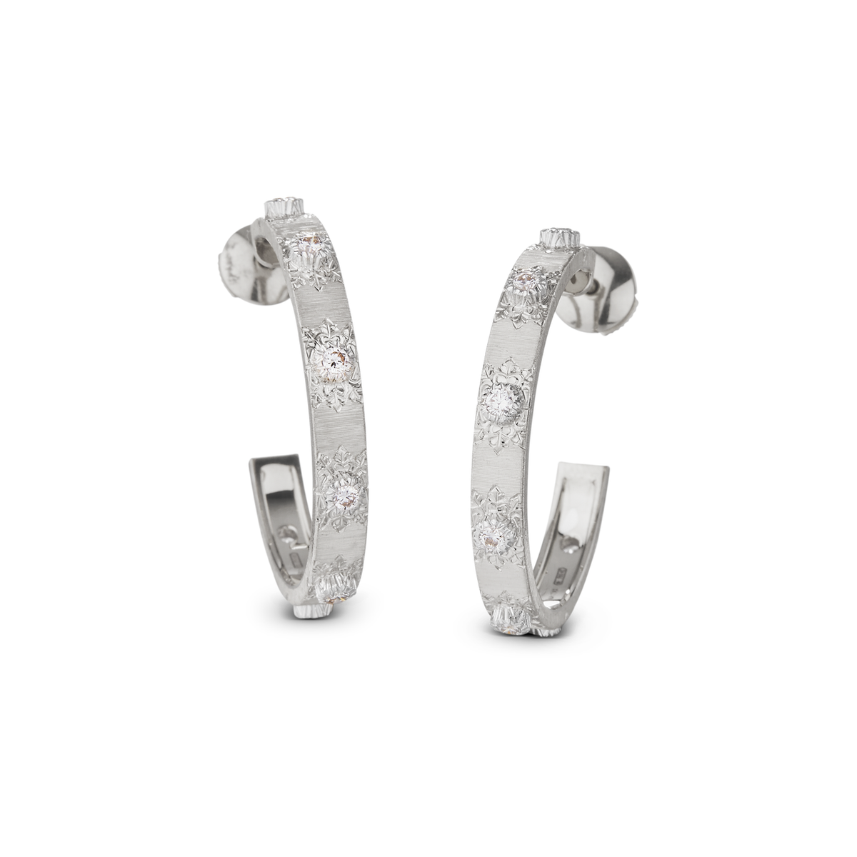 Carave Paris Étoile Florale Diamond Hoop Earrings
