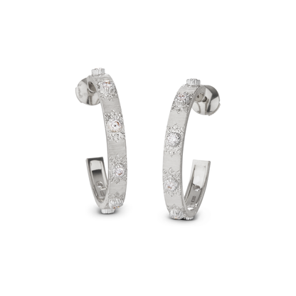 Carave Paris Étoile Florale Diamond Hoop Earrings