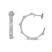 Carave Paris Étoile Florale Diamond Hoop Earrings