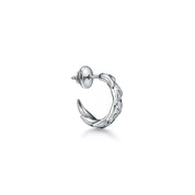 Carave Paris Feather Leaf Pavé Hoop Earrings