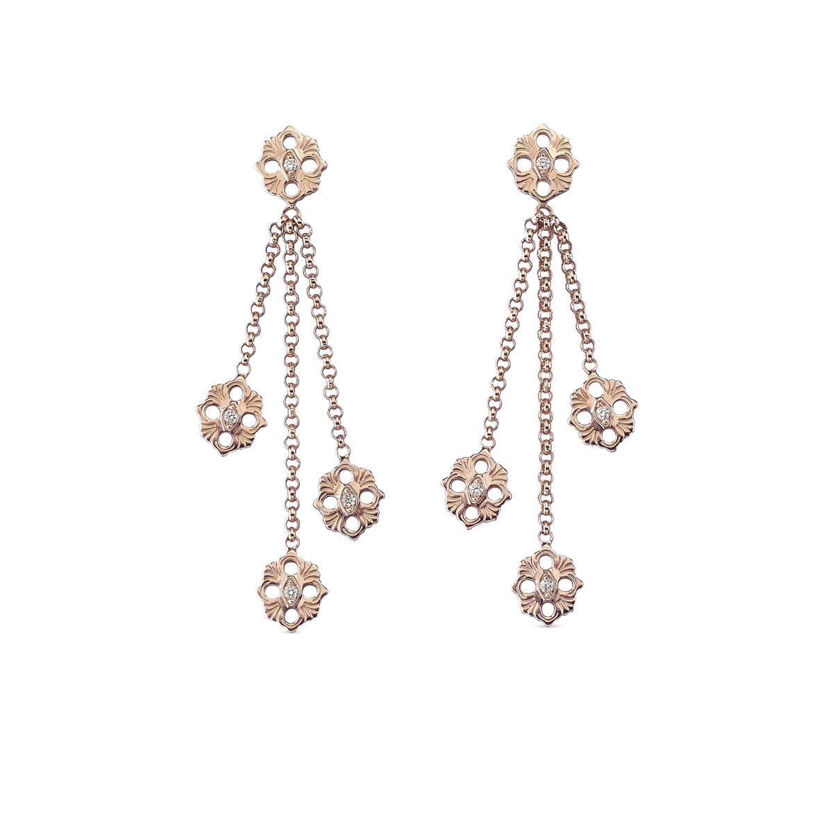 Carave Paris Fleur de Lune Cascade Diamond Earrings