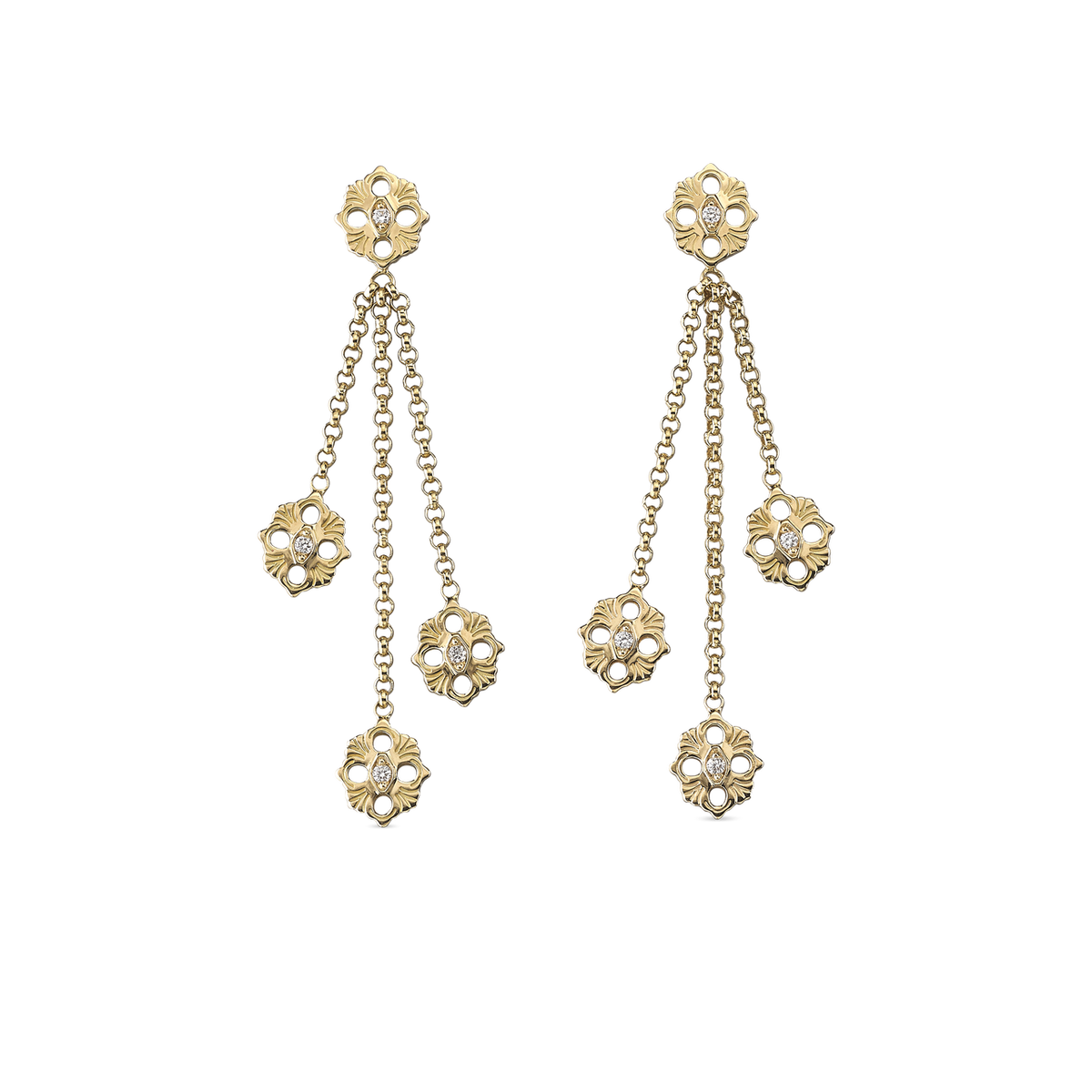 Carave Paris Fleur de Lune Cascade Diamond Earrings