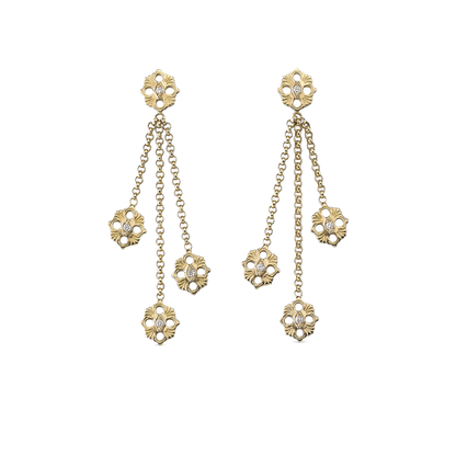 Carave Paris Fleur de Lune Cascade Diamond Earrings