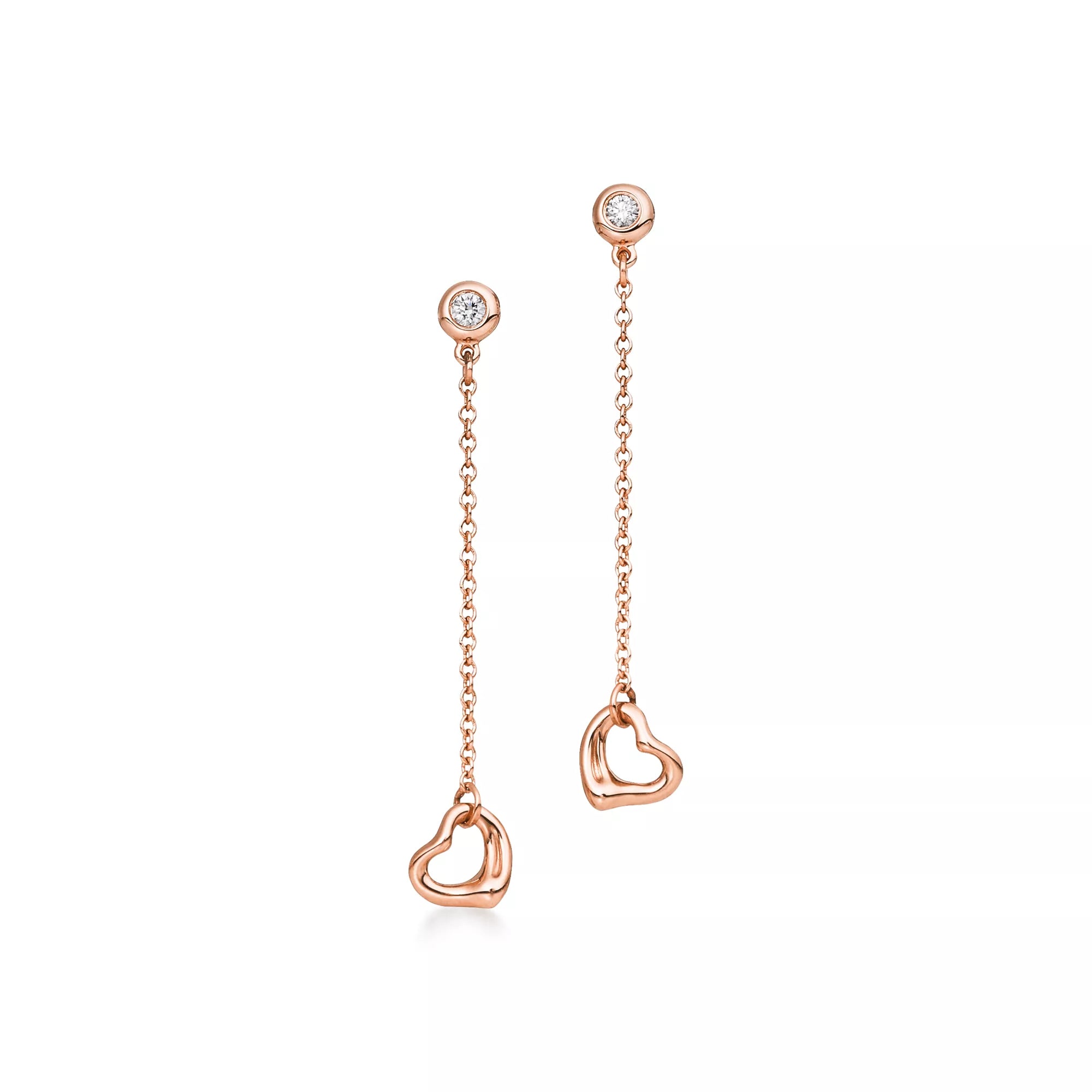 Carave Paris Floating Heart Chain Drop Earring