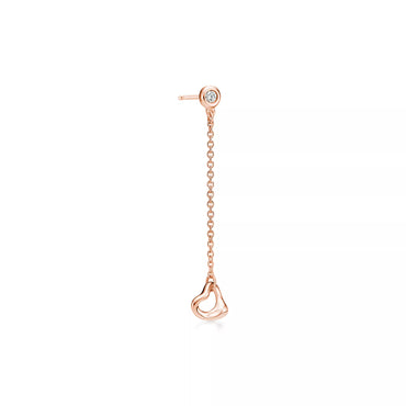 Carave Paris Floating Heart Chain Drop Earring