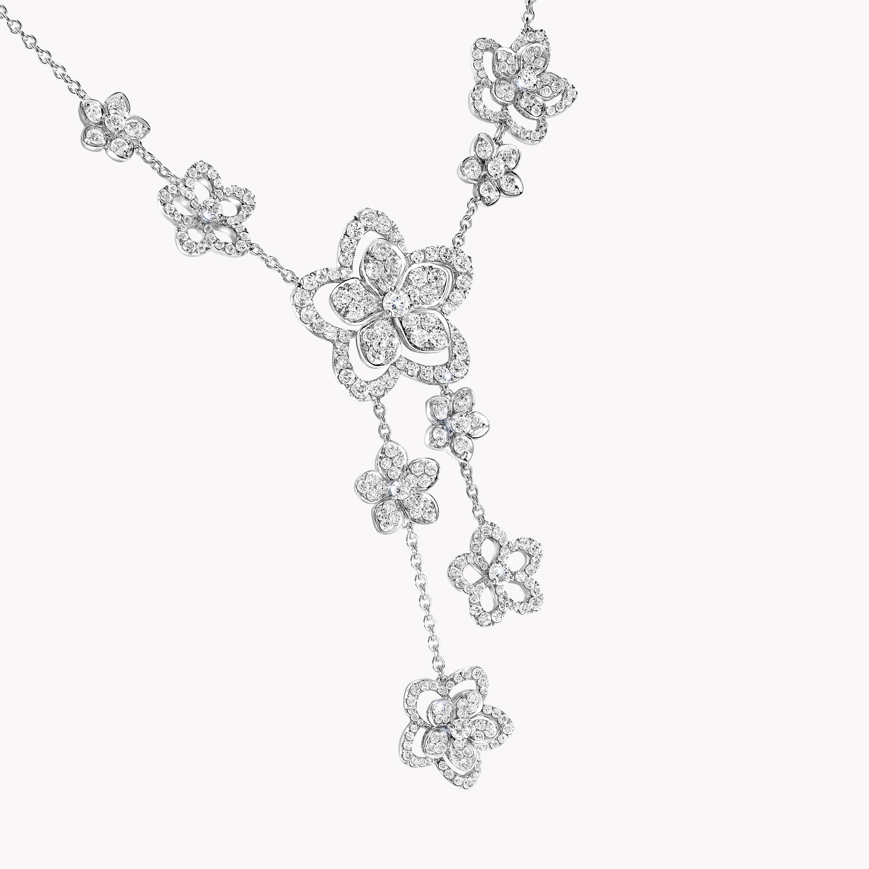Carave Paris Floral Cascade Diamond Necklace