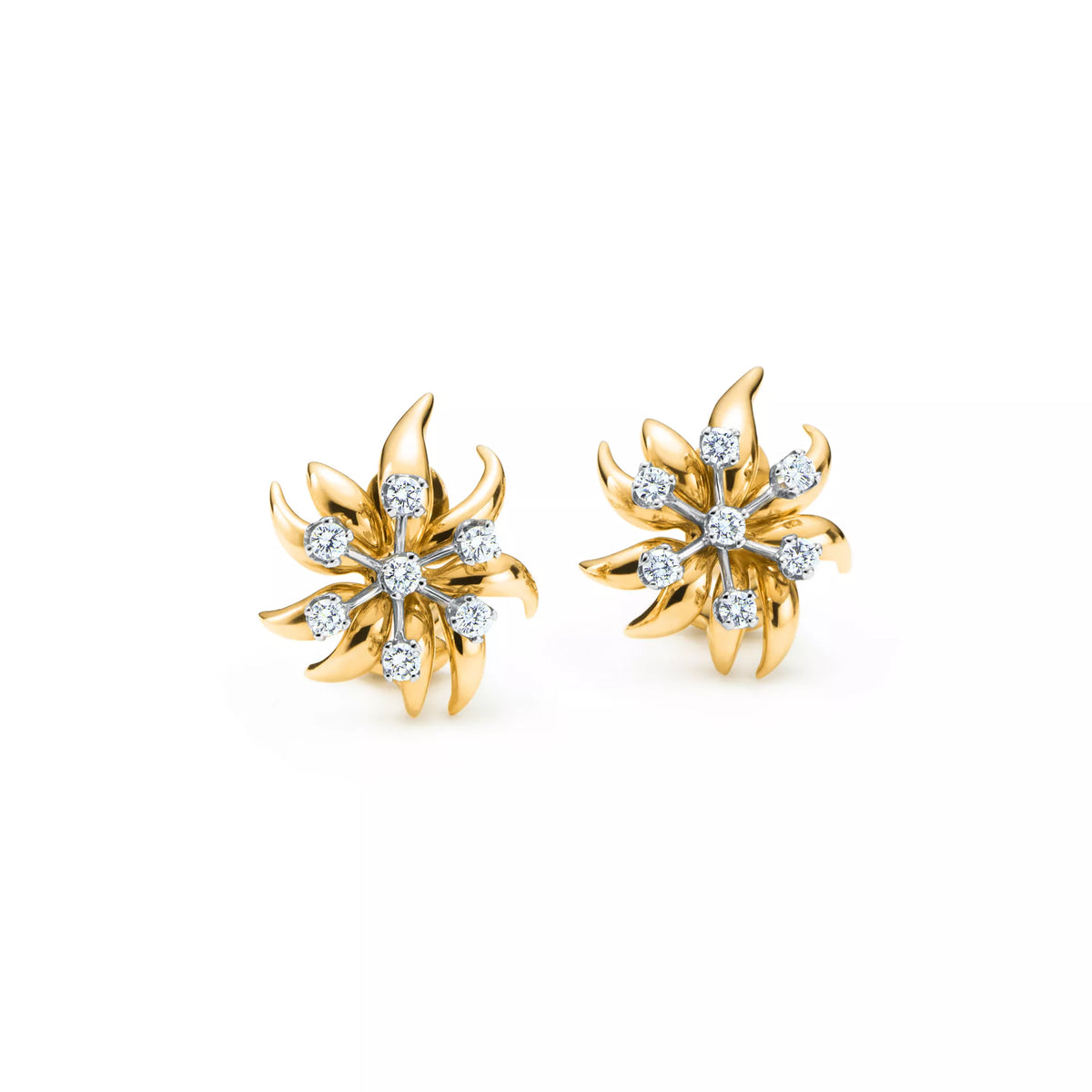 Carave Paris Floral Crystal Starburst Stud Earrings