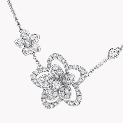 Carave Paris Floral Diamond Butterfly Pendant Necklace