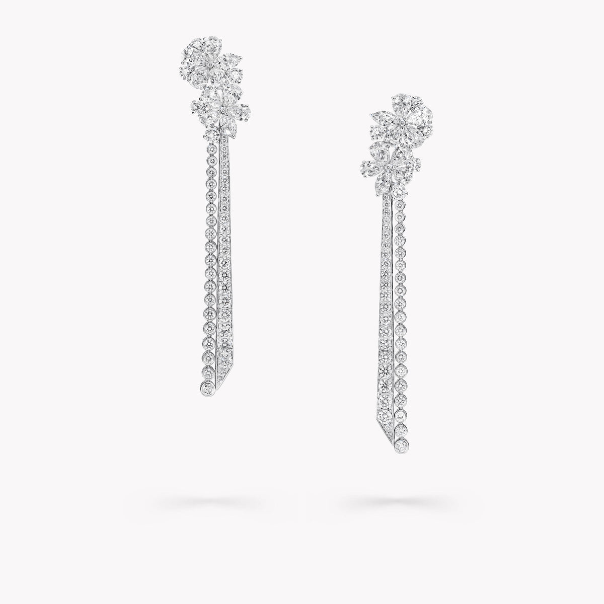 Carave Paris Floral Diamond Drop Earrings