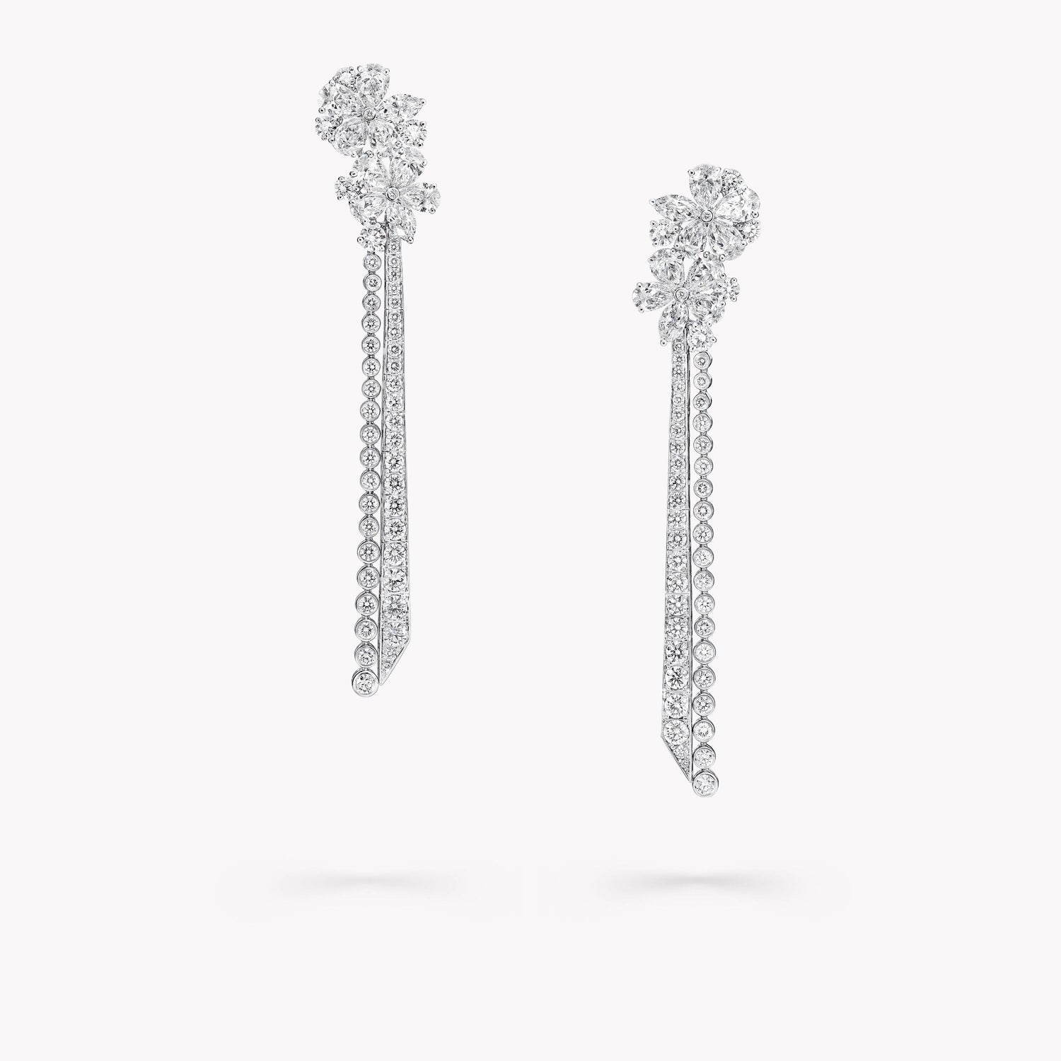 Carave Paris Floral Diamond Drop Earrings