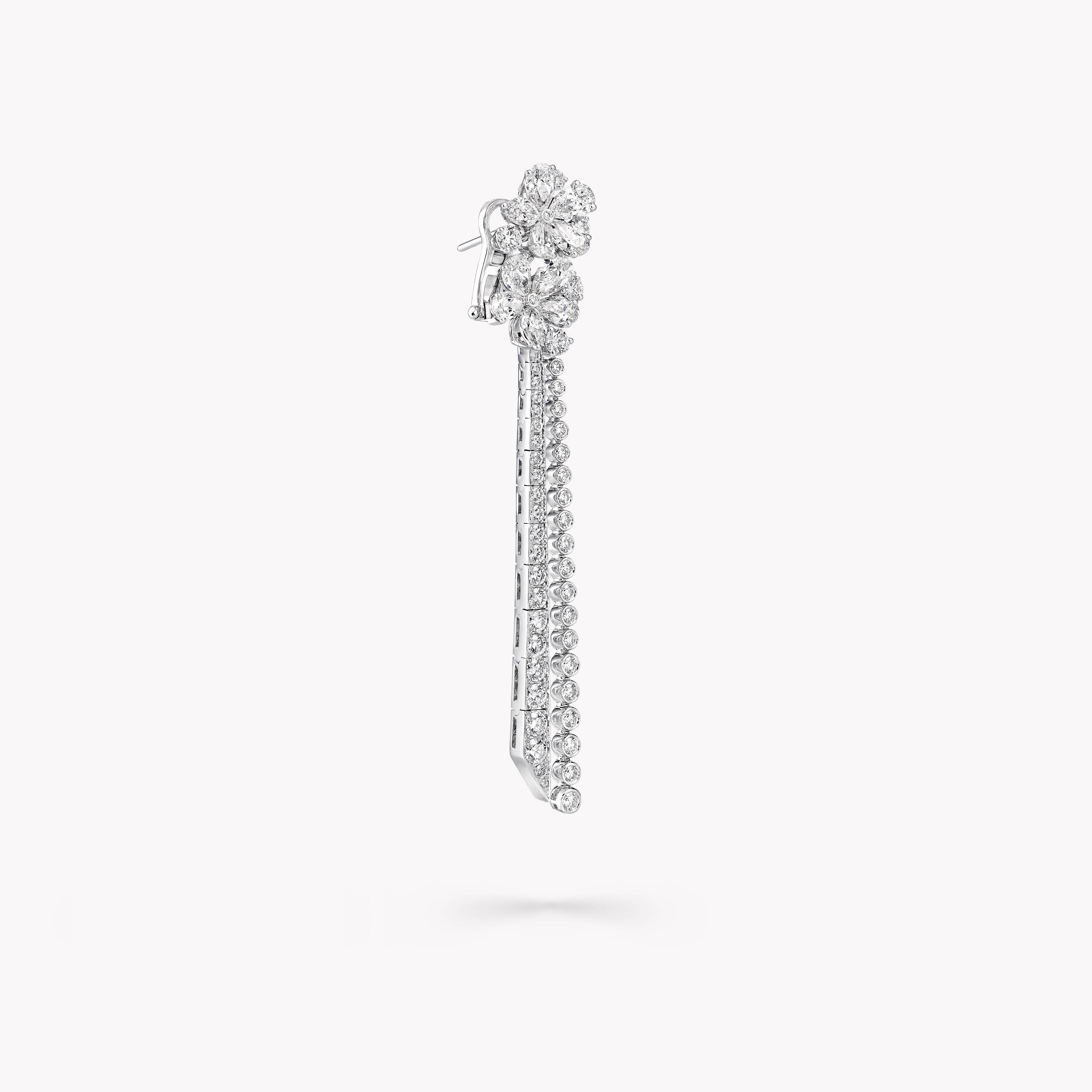 Carave Paris Floral Diamond Drop Earrings