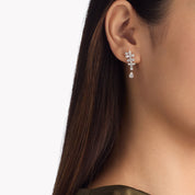 Carave Paris Floral Diamond Drop Earrings