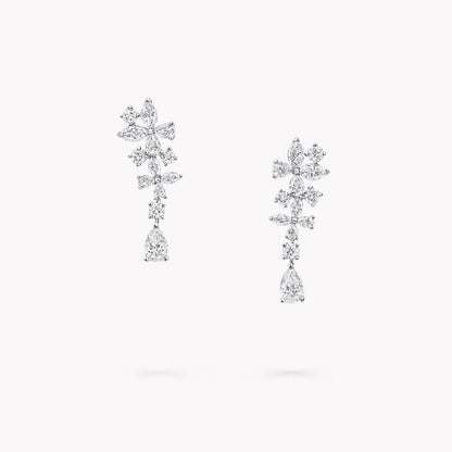 Carave Paris Floral Diamond Drop Earrings